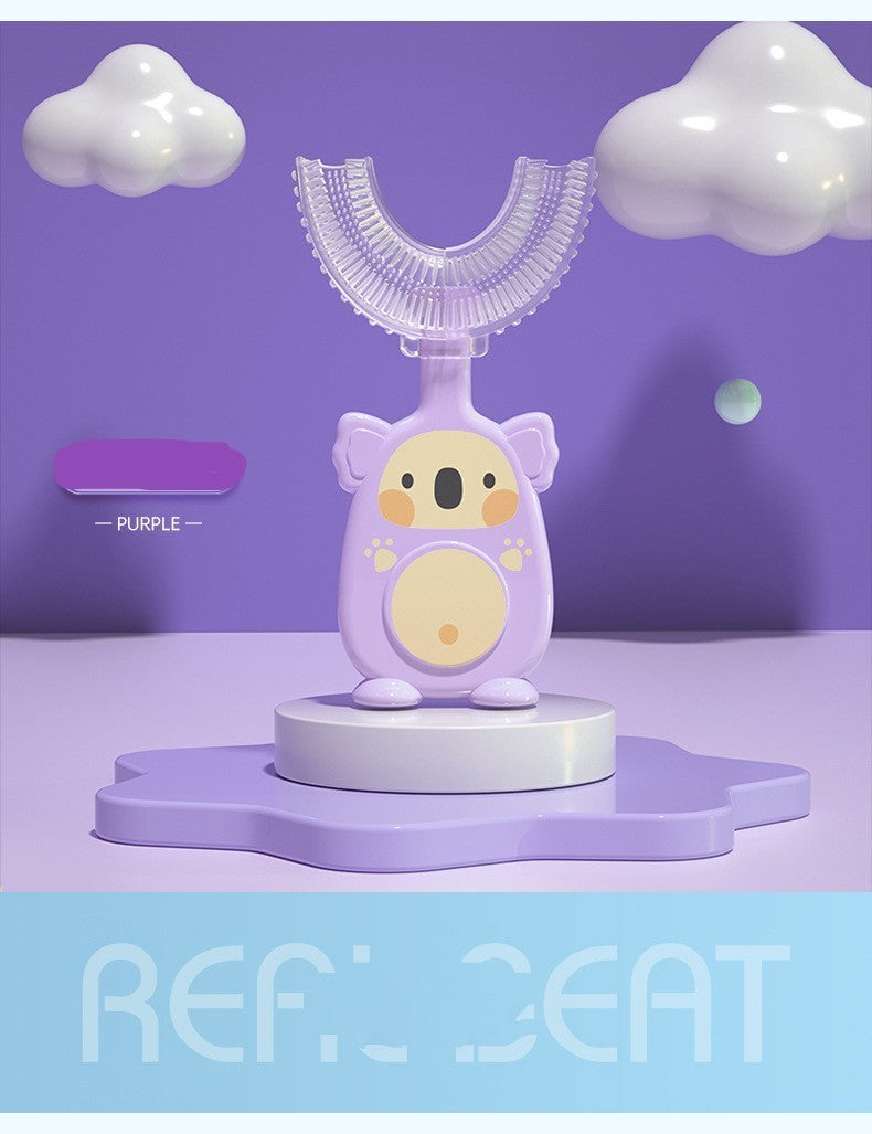 AlevioHealth™ Zhuanzhuanxiong Manual Children's U-shaped Toothbrush Silicone Toothbrush Baby