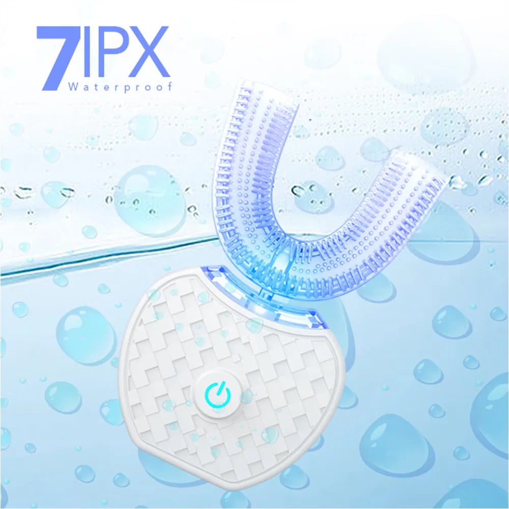 AlevioHealth™ U-Smart 360° Sonic Toothbrush — Hands-Free Blue-Light Cleaning