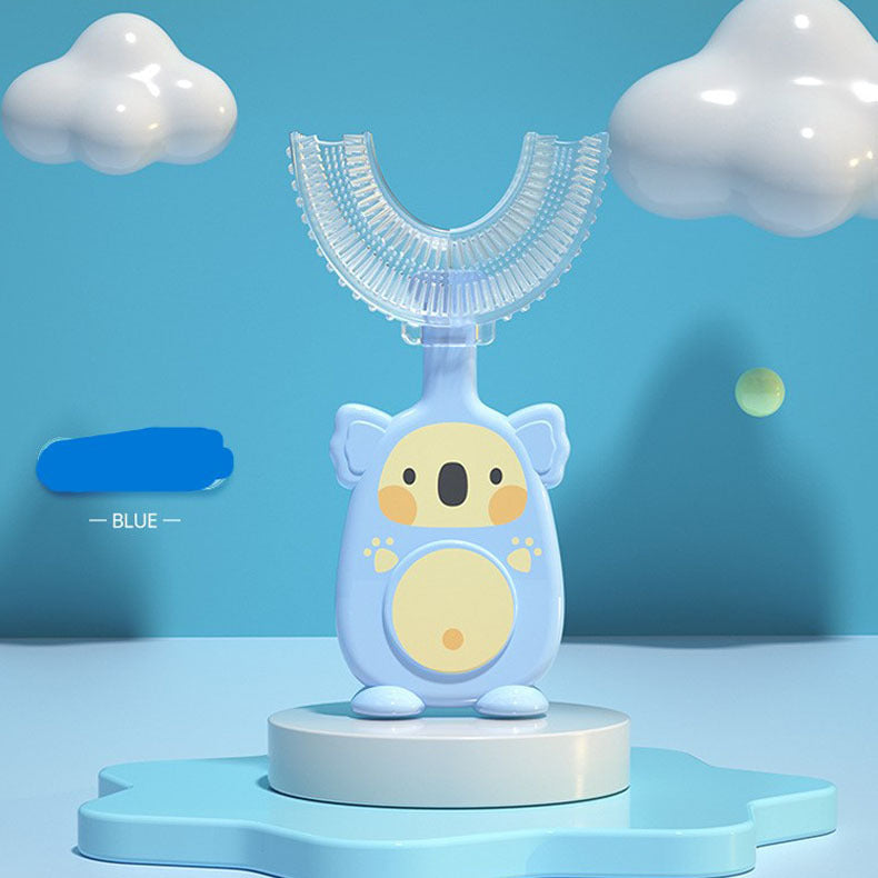 AlevioHealth™ Zhuanzhuanxiong Manual Children's U-shaped Toothbrush Silicone Toothbrush Baby