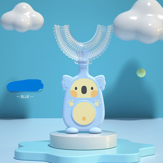 AlevioHealth™ Zhuanzhuanxiong Manual Children's U-shaped Toothbrush Silicone Toothbrush Baby