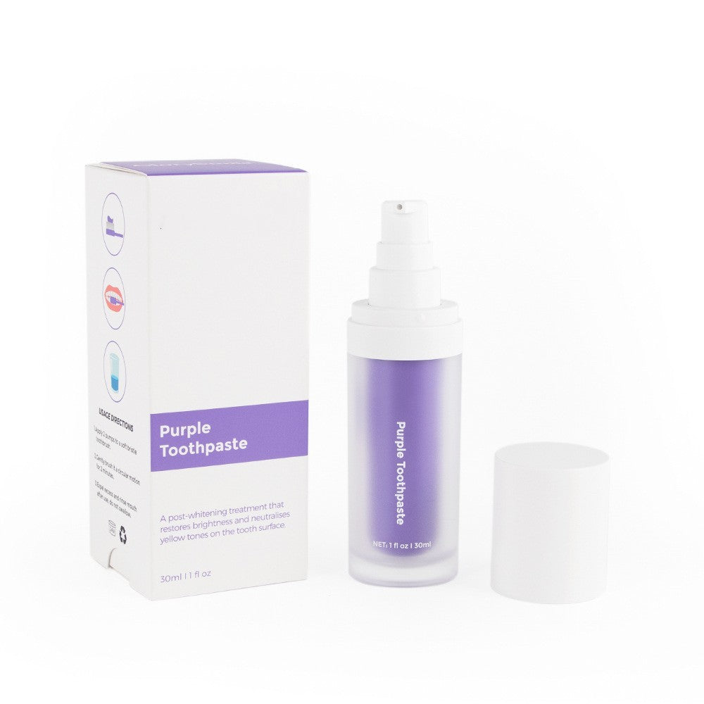 AlevioHealth™ Purple Whitening Mousse — Instant Tone-Correcting Tooth Foam
