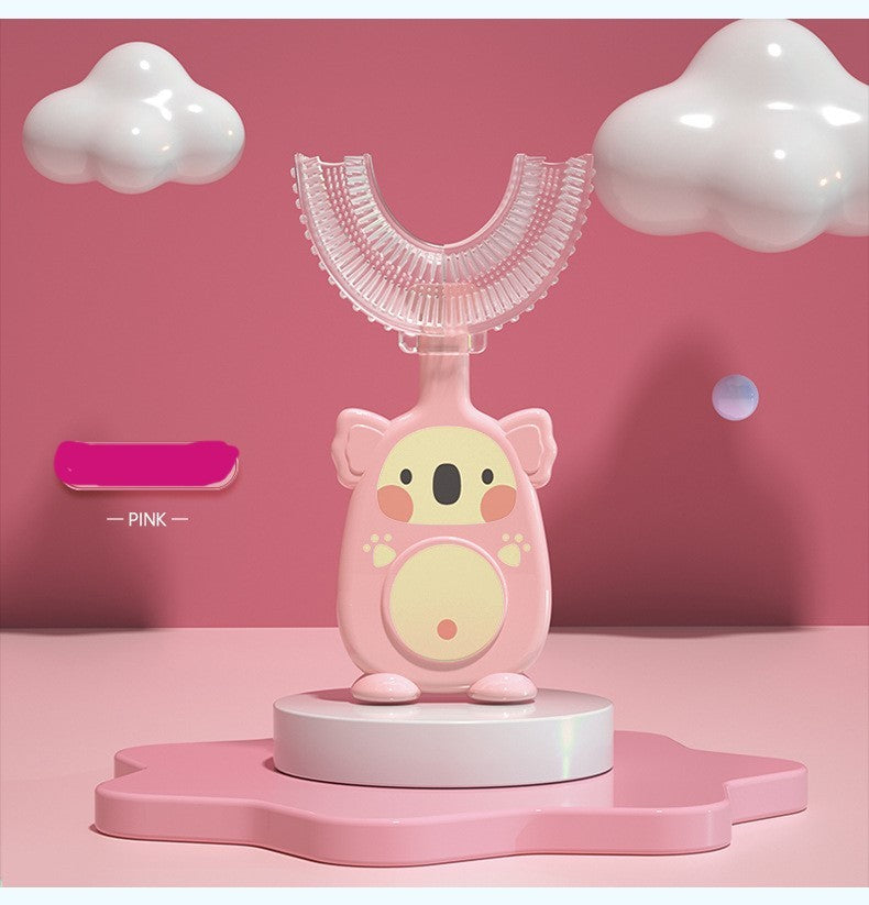 AlevioHealth™ Zhuanzhuanxiong Manual Children's U-shaped Toothbrush Silicone Toothbrush Baby